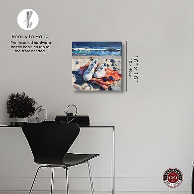 Notoriart Sneakers By The Beach II Canvas Wall Art