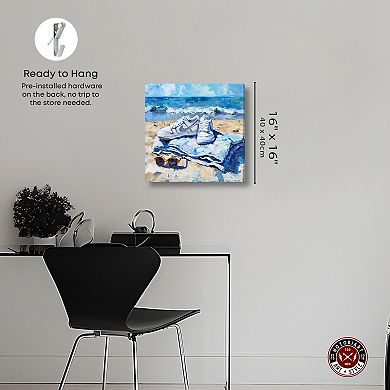Notoriart Sneakers By The Beach Canvas Wall Art