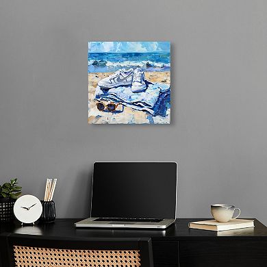 Notoriart Sneakers By The Beach Canvas Wall Art