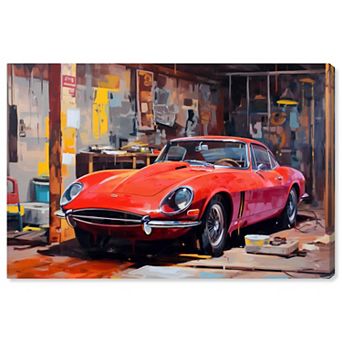 Notoriart Garage Trophy Car Canvas Wall Art