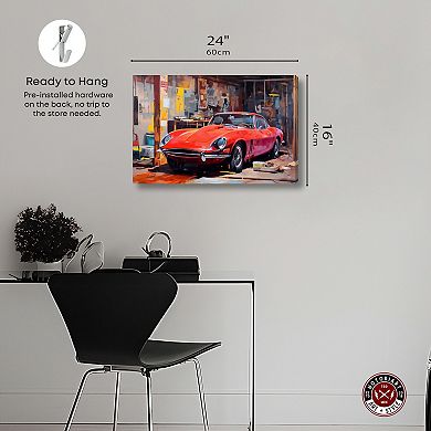 Notoriart Garage Trophy Car Canvas Wall Art