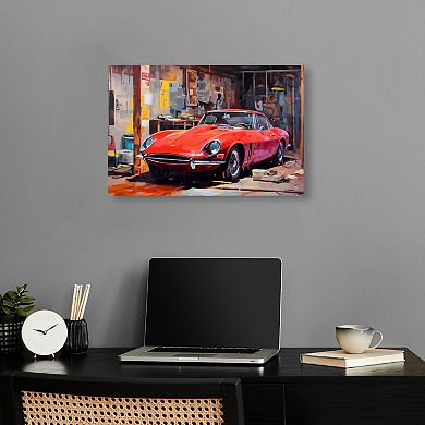 Notoriart Garage Trophy Car Canvas Wall Art