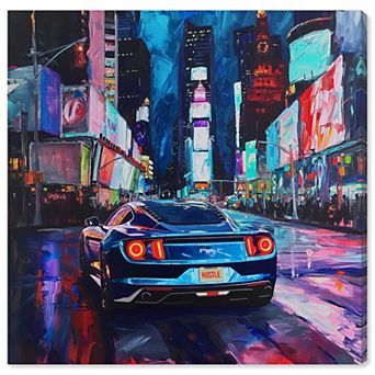 Notoriart Night Drive Sports Drive Canvas Wall Art