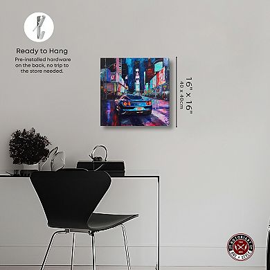 Notoriart Night Drive Sports Drive Canvas Wall Art