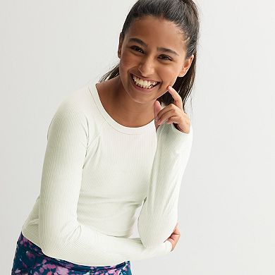 Girls Tek Gear® Long Sleeve Seamed Tee