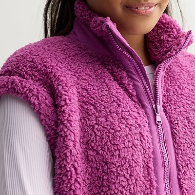 Girls 7-16 Tek Gear® Zip Front Teddy Vest