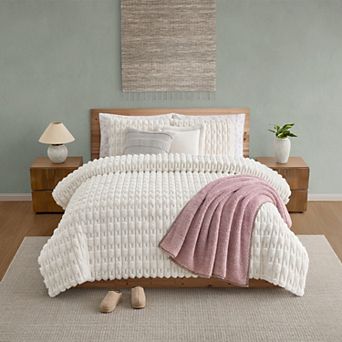 Bearpaw Jasper Faux Fur 3 pc Comforter Set with Shams