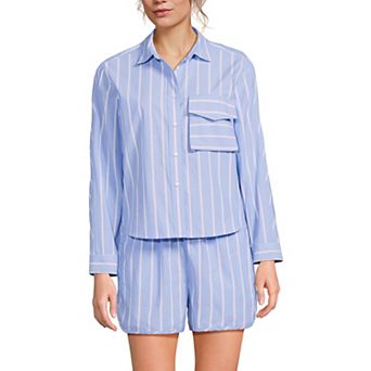 Women's Lands' End 2 pc Pajama Top & Pajama Shorts Set