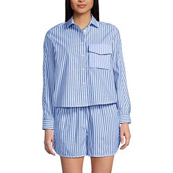 Women's Lands' End 2 pc Pajama Top & Pajama Shorts Set