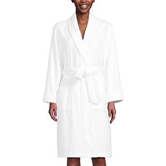 Women's Lands' End Cotton Terry Knee Length Spa Bath Robe