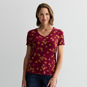 Women's Halloween All-Over Print V-Neck Short Sleeve Top