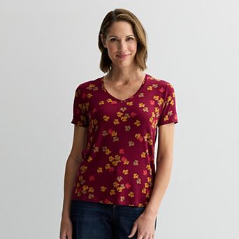Women's Halloween All-Over Print V-Neck Short Sleeve Top