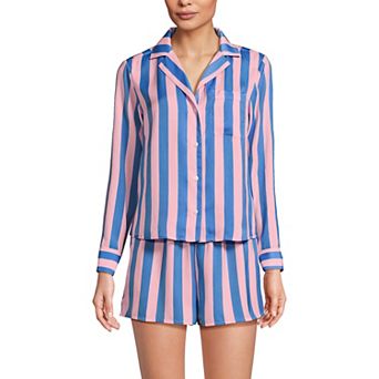 Women's Lands' End 2 pc Pajama Top & Pajama Shorts Set