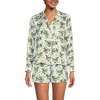Women's Lands' End 2 pc Pajama Top & Pajama Shorts Set