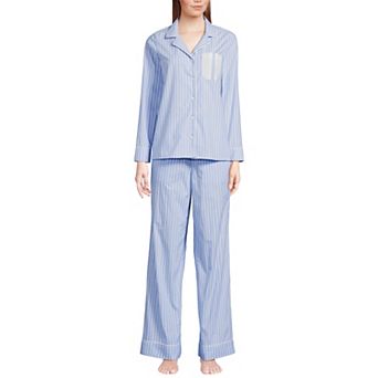 Women's Lands' End 2 pc Pajama Top & Pajama Bottoms Set