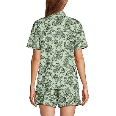 Women's Lands' End 2-Piece Pajama Top & Pajama Shorts Sleep Set