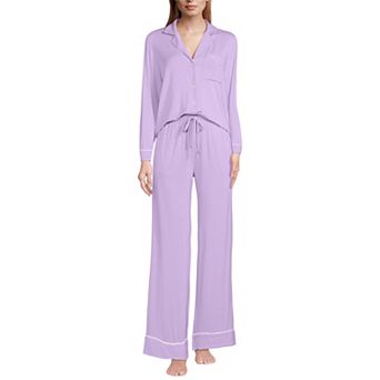 Women's Lands' End 2 pc Pajama Top & Pajama Pants Sleep Set