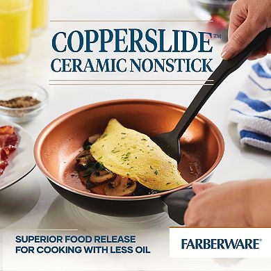 Farberware® Glide Copper Ceramic Nonstick 8-Inch Egg Poacher with Lid