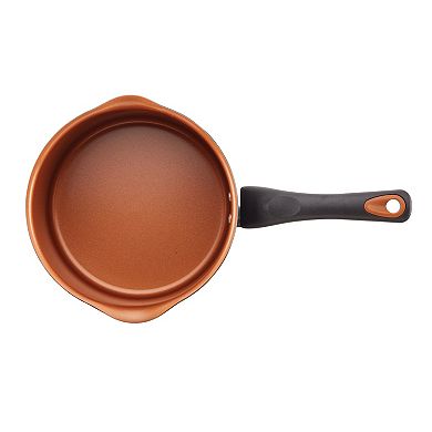 Farberware® 3-qt. Glide Copper Ceramic Nonstick Straining Sauce Pan
