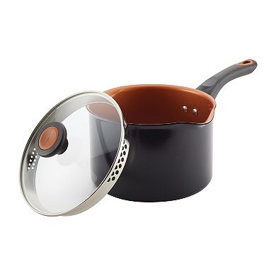 Farberware® 3-qt. Glide Copper Ceramic Nonstick Straining Sauce Pan