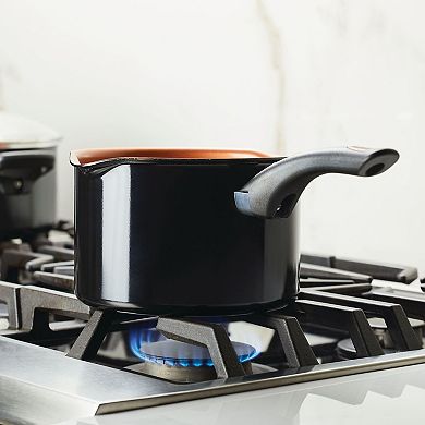 Farberware® 3-qt. Glide Copper Ceramic Nonstick Straining Sauce Pan