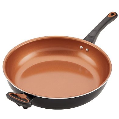 Farberware® 12-in. Glide Copper Ceramic Nonstick Deep Frying Pan with Helper Handle
