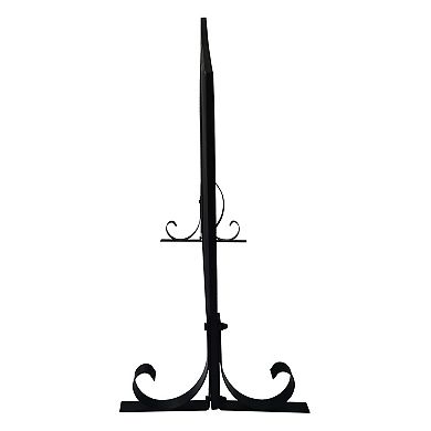 43 Inches 3 Panel Iron Fireplace Screen, Mesh Design, Arched Top, Tree Of Life Art, Black