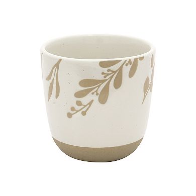 Mingle & Co. Botanical Design Stoneware Mug