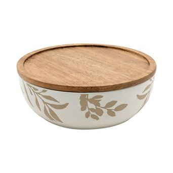Mingle & Co. 2 pc Serving Bowl with Wood Lid