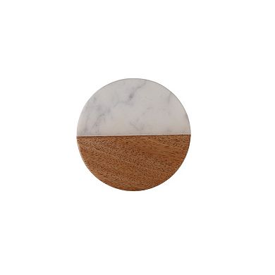 Mingle & Co. Marble & Wood Coasters 4-pk.