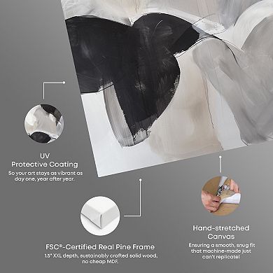 Notoriart Foggy Rise Abstract Canvas Wall Art