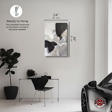 Notoriart Foggy Rise Abstract Canvas Wall Art