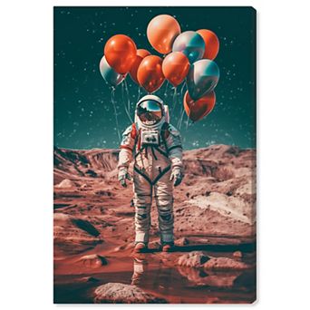 Notoriart Party Astronaut Canvas Wall Art
