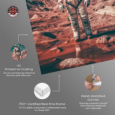 Notoriart Party Astronaut Canvas Wall Art