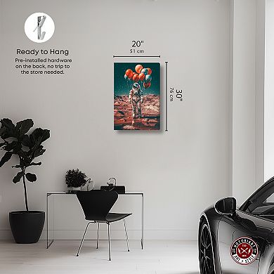 Notoriart Party Astronaut Canvas Wall Art