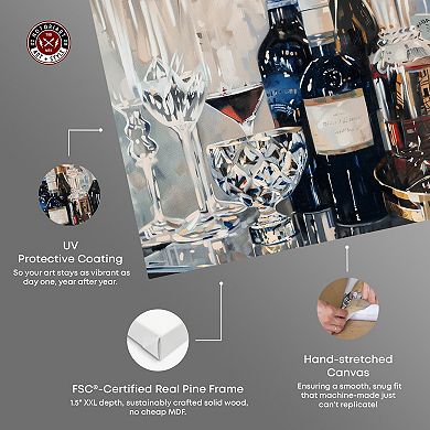 Notoriart Bar Table Classics Canvas Wall Art