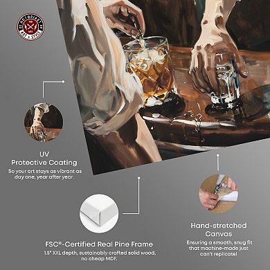 Notoriart Together For Drinks Canvas Wall Art