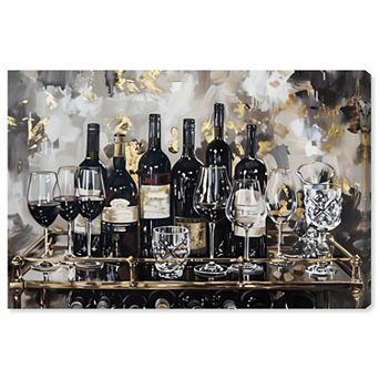 Notoriart Now Serving Champagne Canvas Wall Art