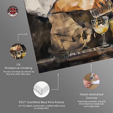 Notoriart Bartender Canvas Wall Art