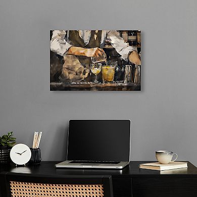 Notoriart Bartender Canvas Wall Art