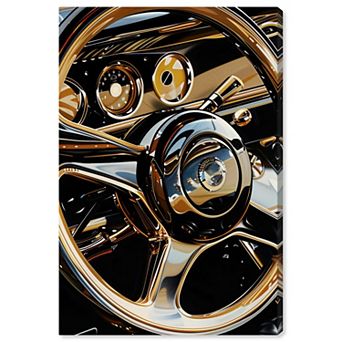 Notoriart Elegant Steering Wheel Canvas Wall Art