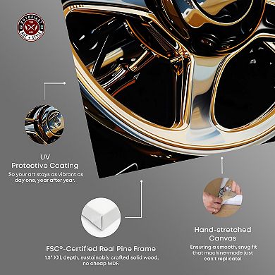 Notoriart Elegant Steering Wheel Canvas Wall Art