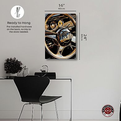 Notoriart Elegant Steering Wheel Canvas Wall Art