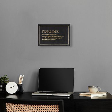 Notoriart Definition of Tenacious Canvas Wall Art