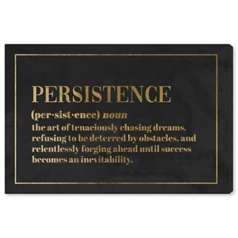 Notoriart Definition of Persistence Canvas Wall Art