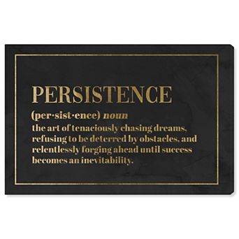 Notoriart Definition of Persistence Canvas Wall Art