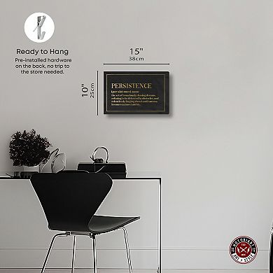 Notoriart Definition of Persistence Canvas Wall Art