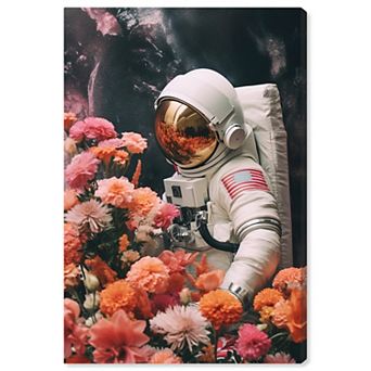 Notoriart Professional Astronaut In The Garden Canvas Wall Art