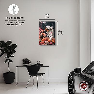 Notoriart Professional Astronaut In The Garden Canvas Wall Art