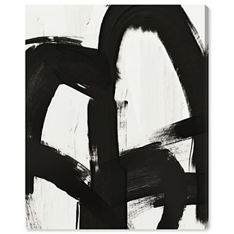 Notoriart Straight Black Hair Couple Abstract Canvas Wall Art